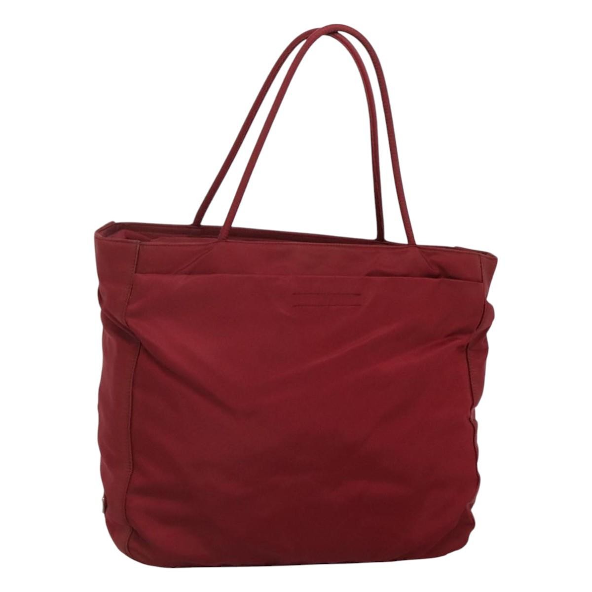 Prada Vintage Zip Tote Tessuto, RED, NYLON, Tote bag