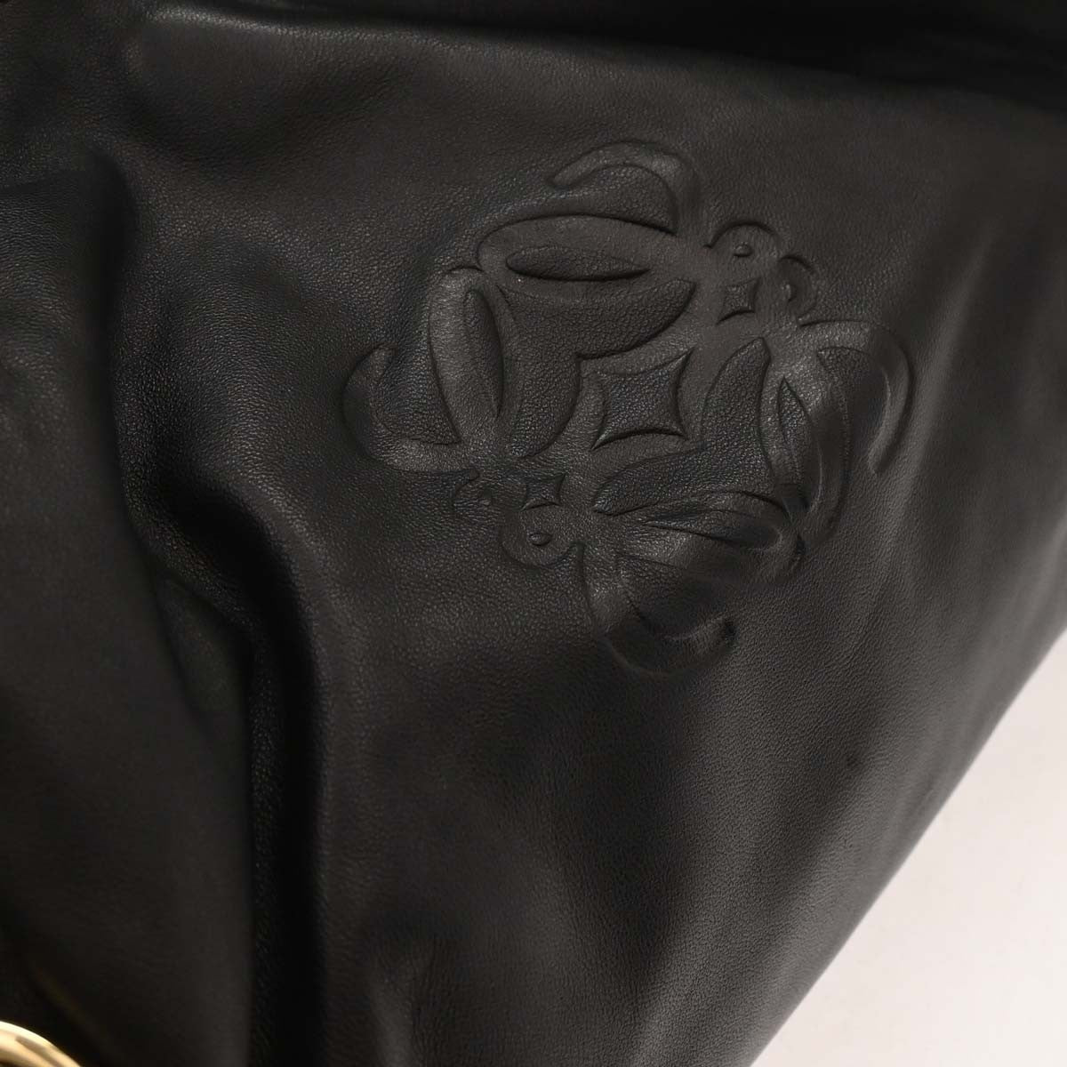 Loewe Anagram Logo Nappa Aire Hand Bag Leather, BLACK, LEATHER, Handbag