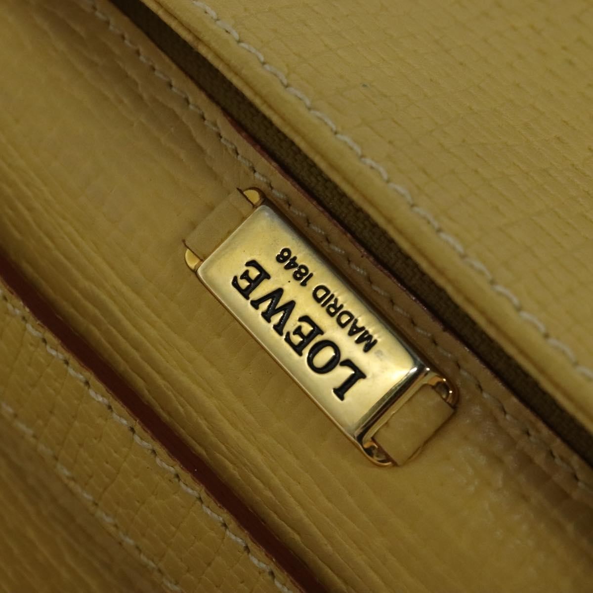 Loewe Barcelona Shoulder Bag Leather, YELLOW, LEATHER, Shoulder bag