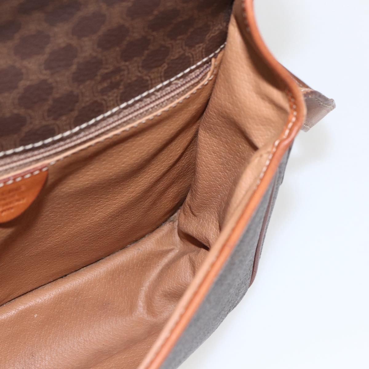 Celine Macadam Shoulder Bag PVC Leather, BROWN, PVC, Shoulder bag