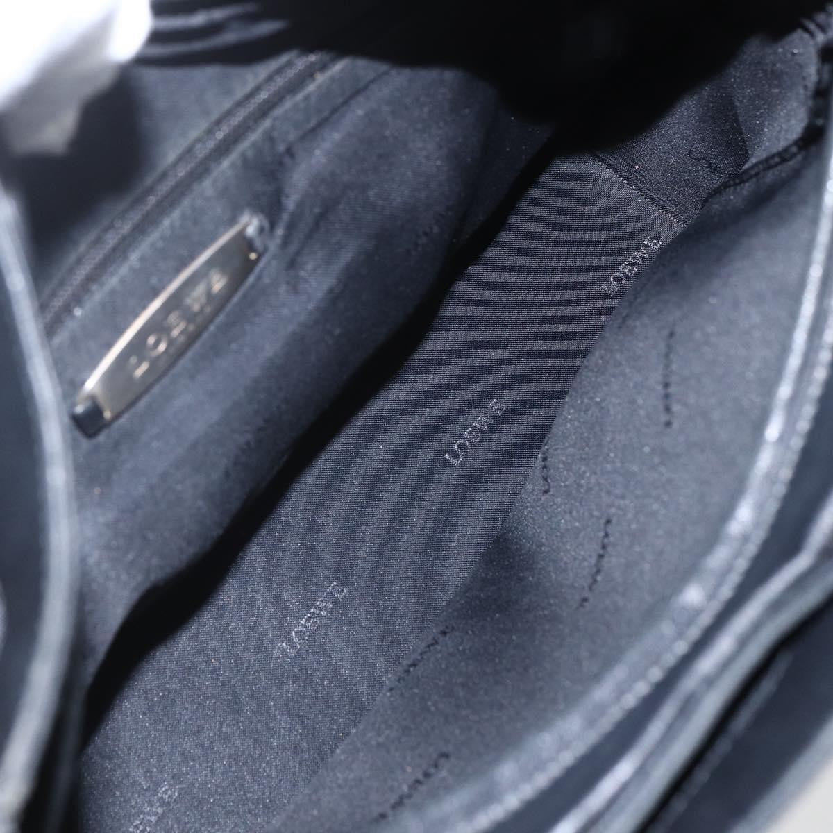 Loewe Vintage Anagram Tote Leather, BLACK, LEATHER, Tote bag