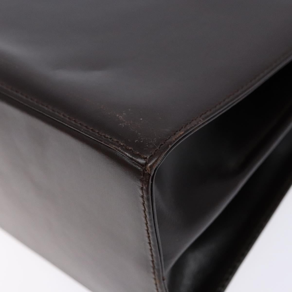 Salvatore Ferragamo Convertible Top Handle Bag Leather, BROWN, LEATHER, Handbag