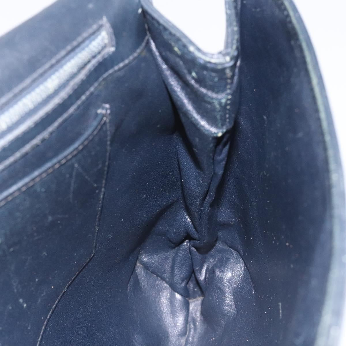 Gucci Vintage Shoulder Bag Leather, NAVY, LEATHER, Shoulder bag