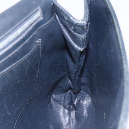 Gucci Vintage Shoulder Bag Leather, NAVY, LEATHER, Shoulder bag