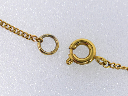 Chanel Vintage CC Round Pendant Necklace Metal, GOLD, GOLD_PLATED, Necklace