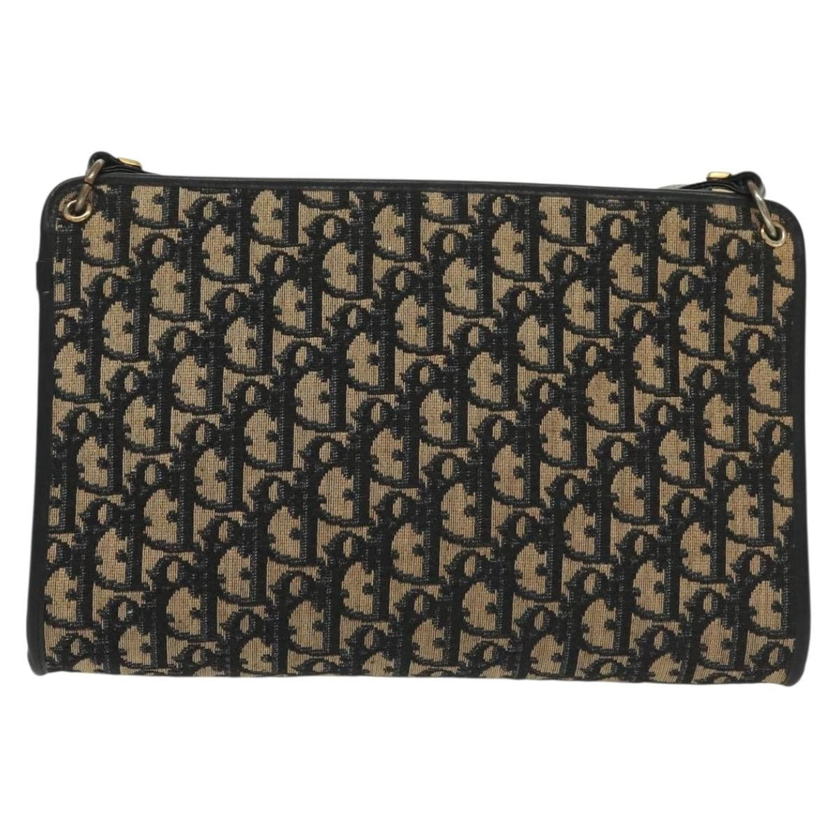 Christian Dior wristlet zip dior Canvas, NAVY, CANVAS, Shoulder bag