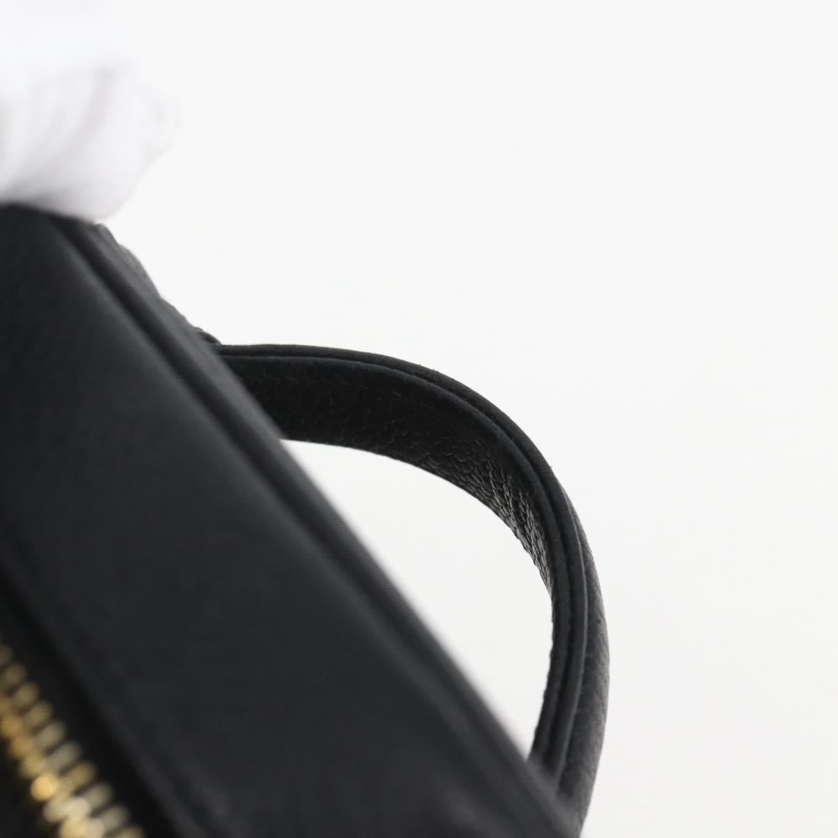 Chanel Vintage Timeless Cosmetic Case Caviar, BLACK, LEATHER, Clutche & pouche