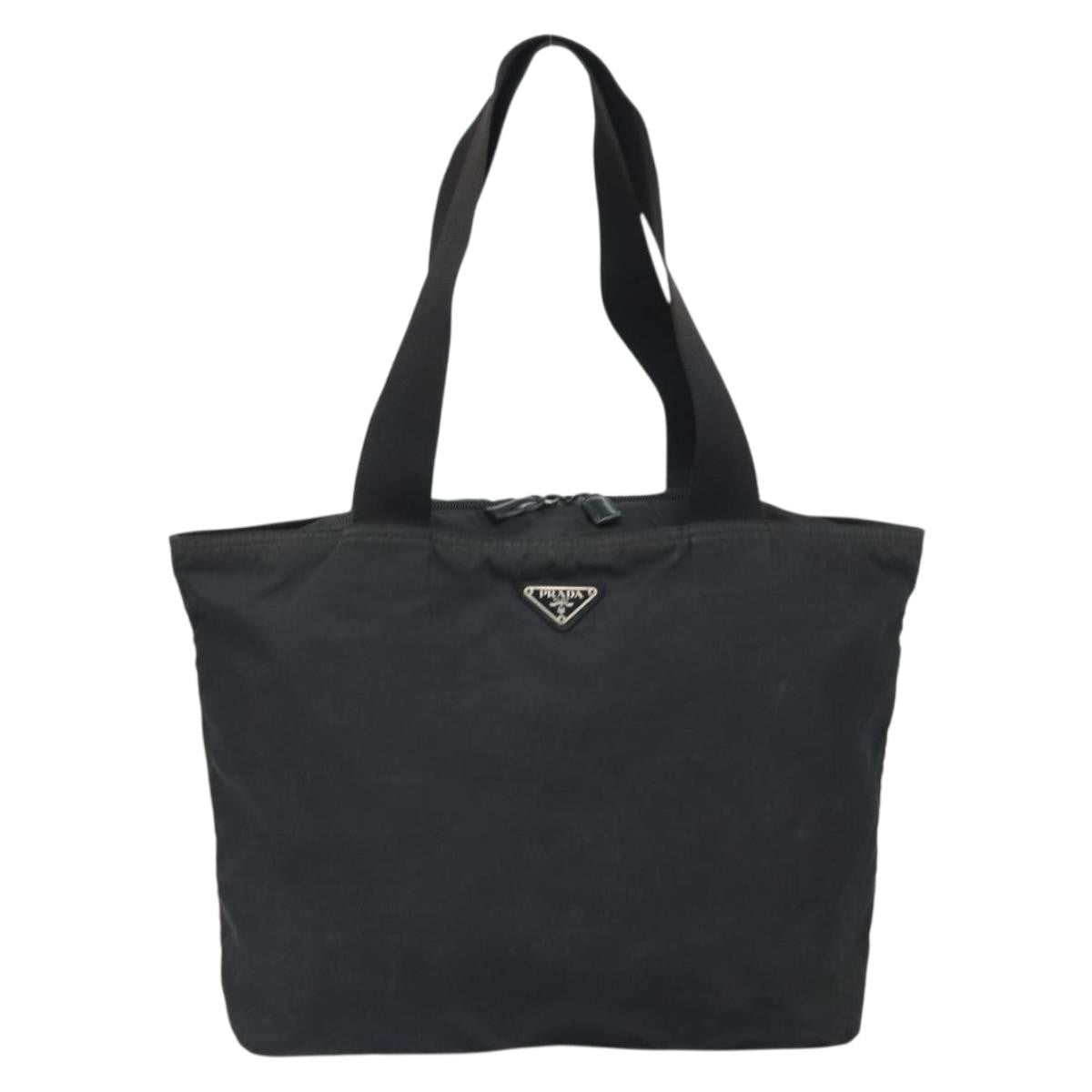 Prada Vintage Zip Tote Tessuto, BLACK, NYLON, Tote bag
