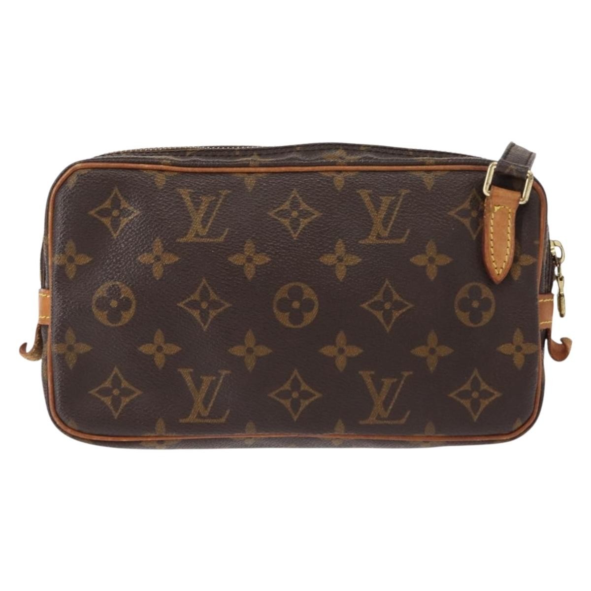 Louis Vuitton Pochette Marly Bandouliere Bag Monogram Canvas, BROWN, CANVAS, Shoulder bag