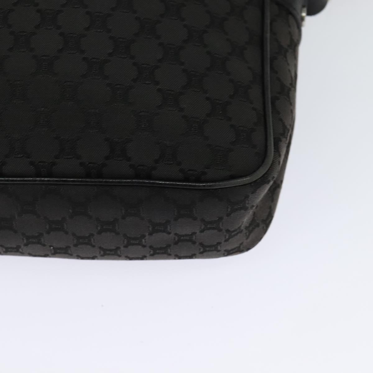 Celine Vintage Macadam Shoulder Bag Canvas, BLACK, CANVAS, Shoulder bag