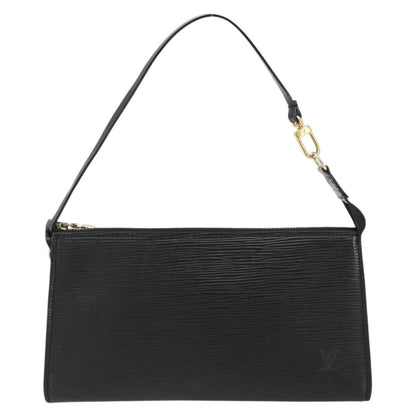 Louis Vuitton Pochette Accessoires Epi Leather, Black, Leather, Clutch