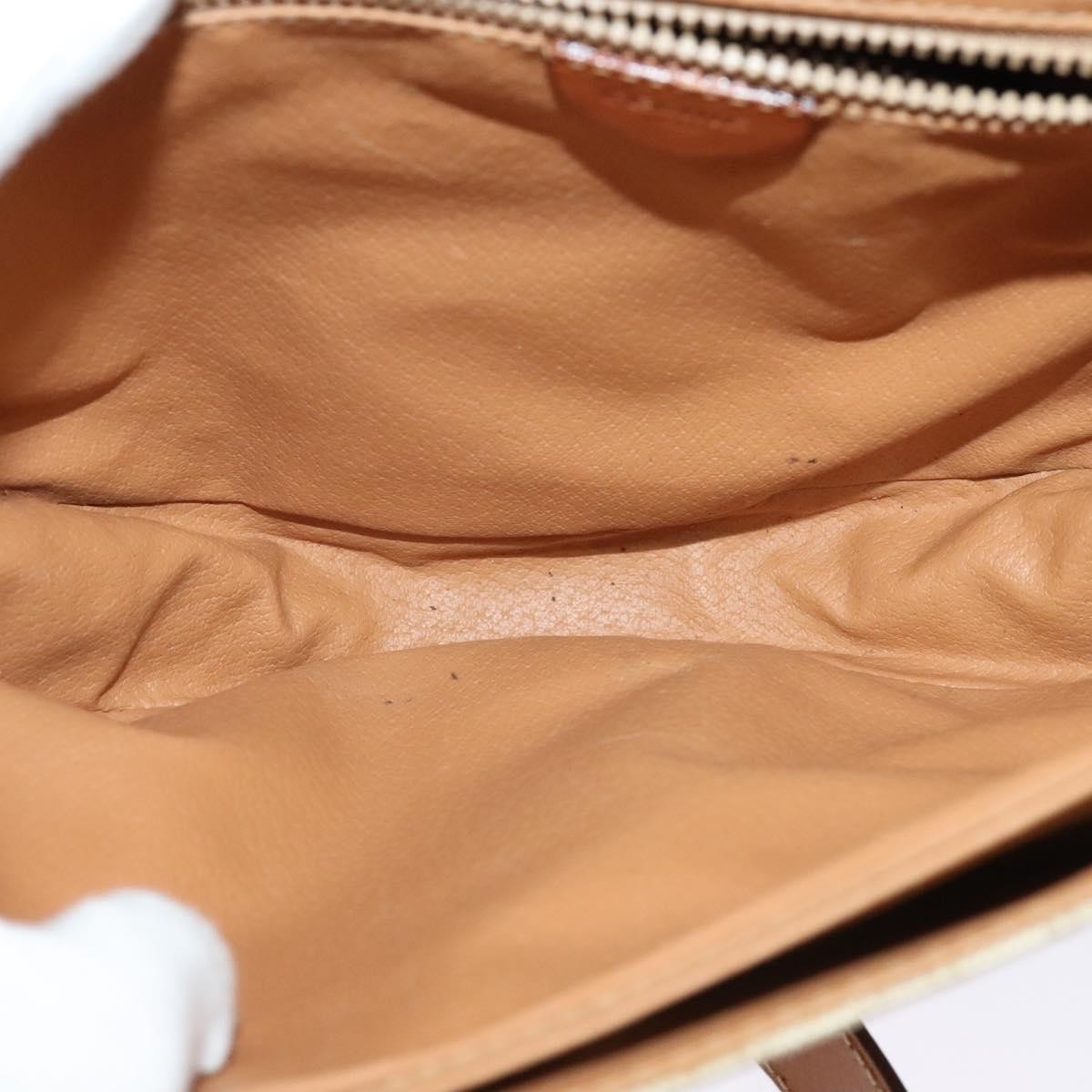 Celine Macadam Shoulder Bag PVC Leather, BEIGE, CANVAS, Shoulder bag