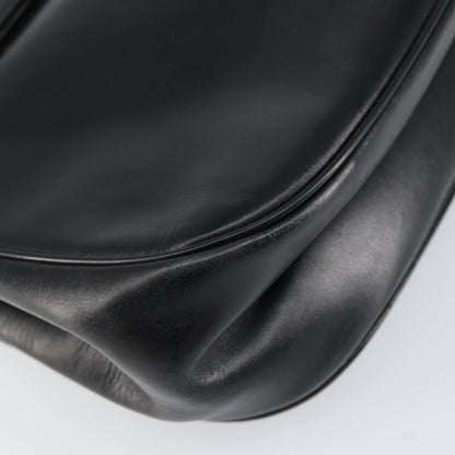 Christian Dior Vintage Chain Flap Shoulder Bag Leather, BLACK, LEATHER, Shoulder bag