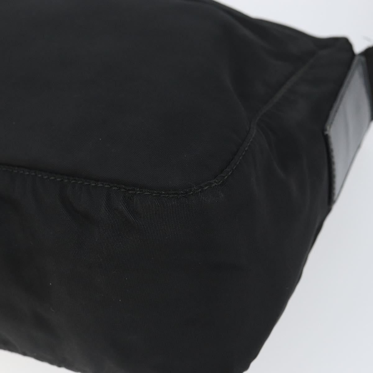 Prada Front Zip Messenger Bag Tessuto, BLACK, NYLON, Shoulder bag