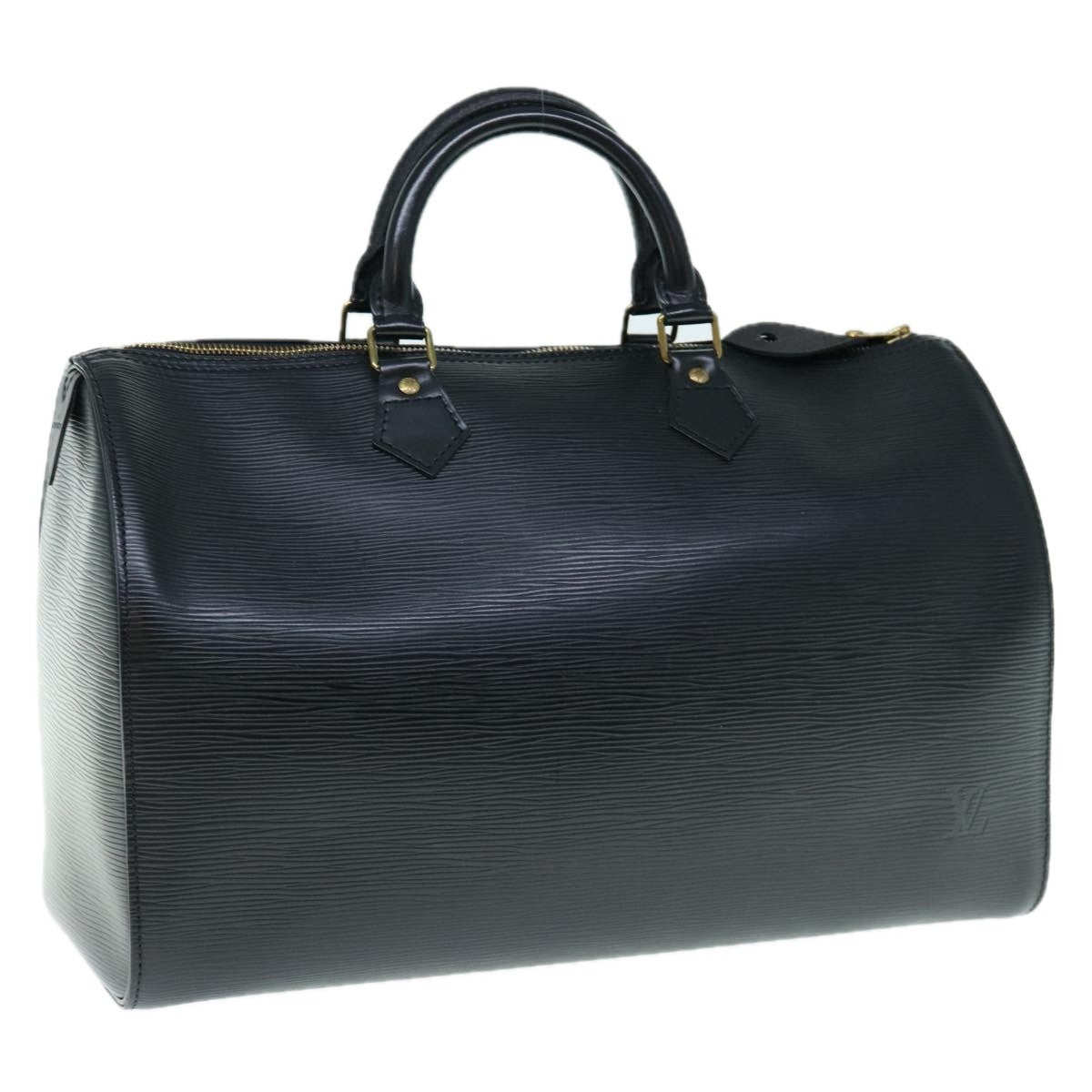 Louis Vuitton Speedy Handbag Epi Leather, BLACK, LEATHER, Handbag