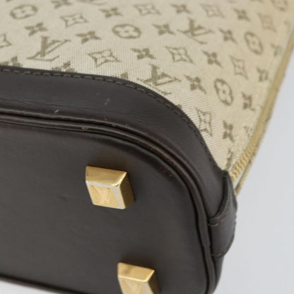 Louis Vuitton Alma Handbag Mini Lin Monogram, KHAKI, CANVAS, Handbag