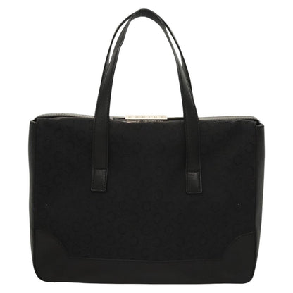 Celine C Macadam Handbag Canvas, BLACK, CANVAS, Handbag
