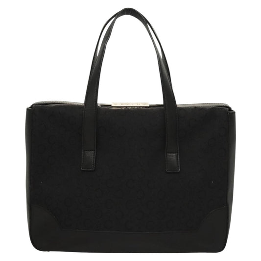 Celine C Macadam Handbag Canvas, BLACK, CANVAS, Handbag
