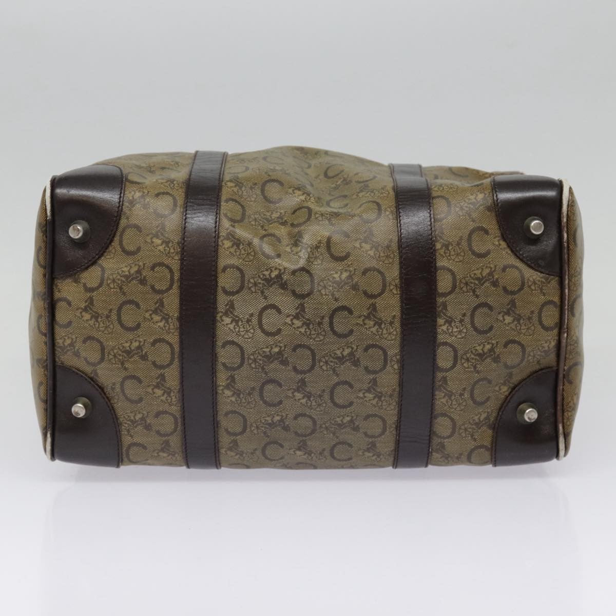 Celine Vintage Macadam Handbag Macadam, BROWN, CANVAS, Handbag