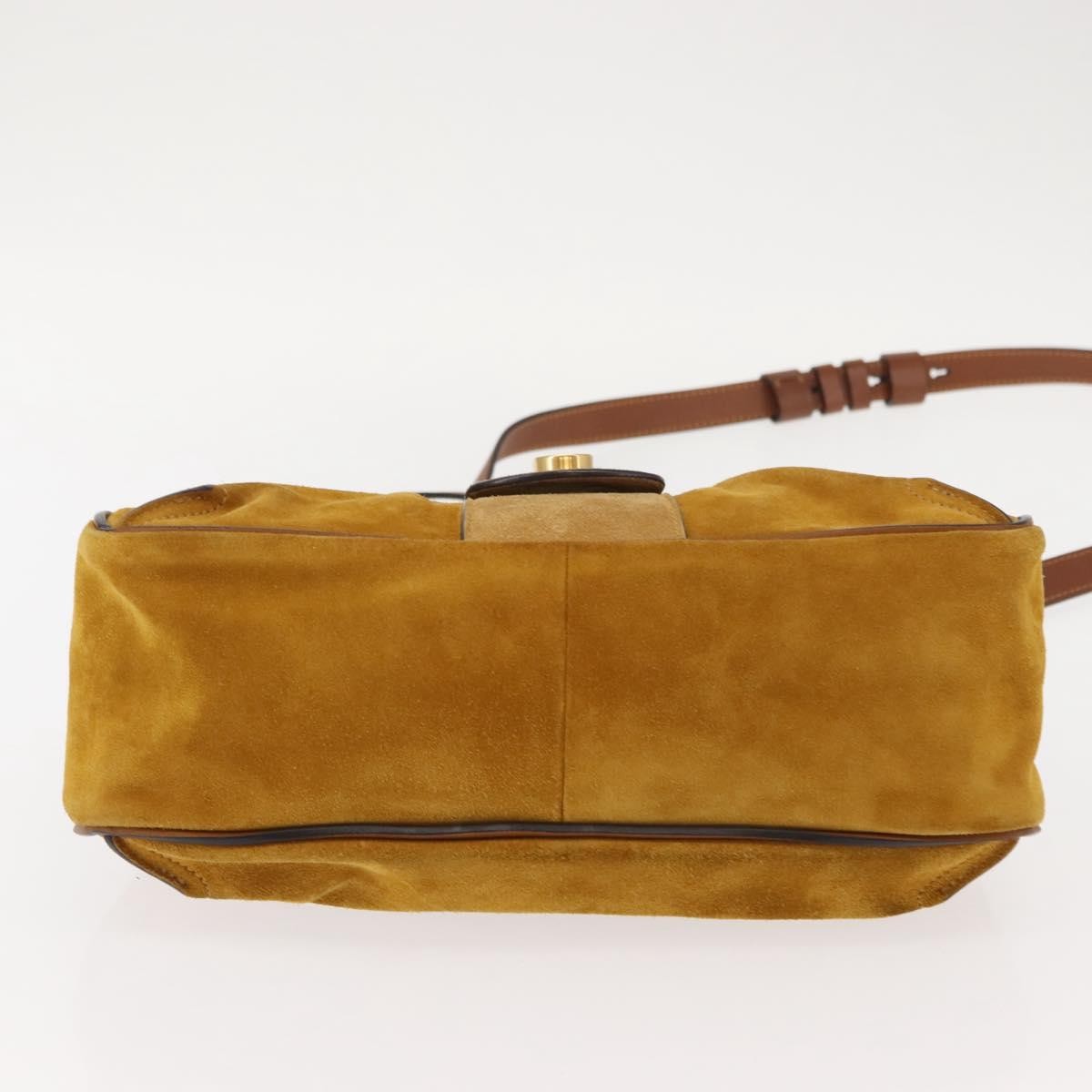 Chloe Lexa Crossbody Bag Suede, GOLD, SUEDE, Shoulder bag