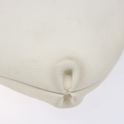 Salvatore Ferragamo Gancini Shoulder Bag Leather, WHITE, LEATHER, Shoulder bag