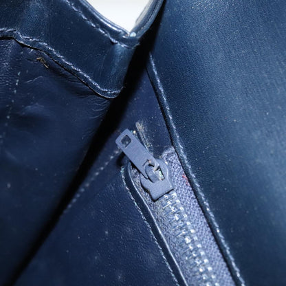 Gucci Vintage Shoulder Bag Leather, NAVY, LEATHER, Shoulder bag