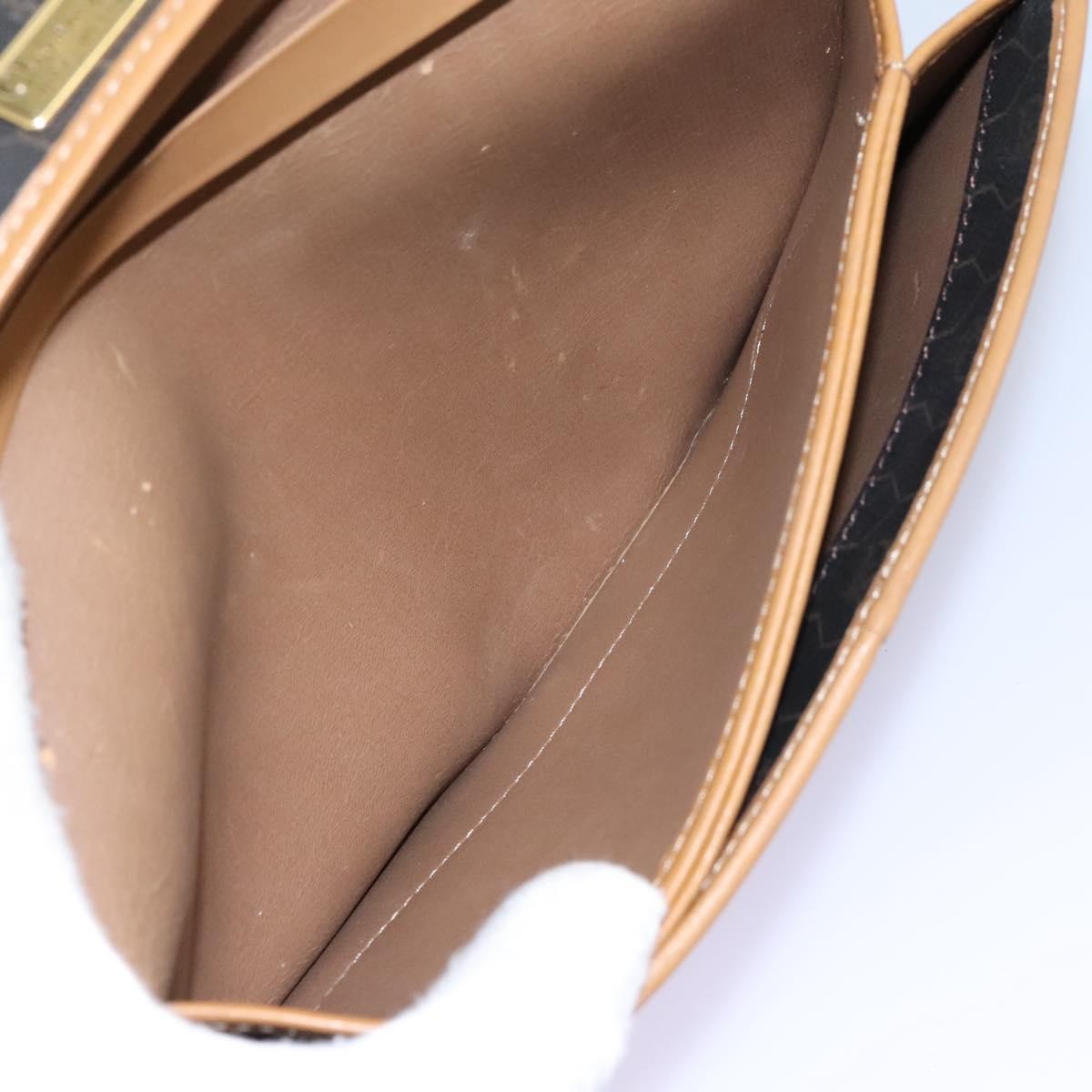 Christian Dior Vintage Honeycomb chain Canvas, BLACK, CANVAS, Handbag