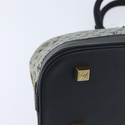 Louis Vuitton Alma Handbag Mini Lin, BLUE, CANVAS, Handbag