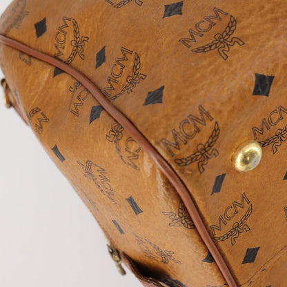 MCM Vicetos travel bag logogram boston, BROWN, CANVAS, Travel bag