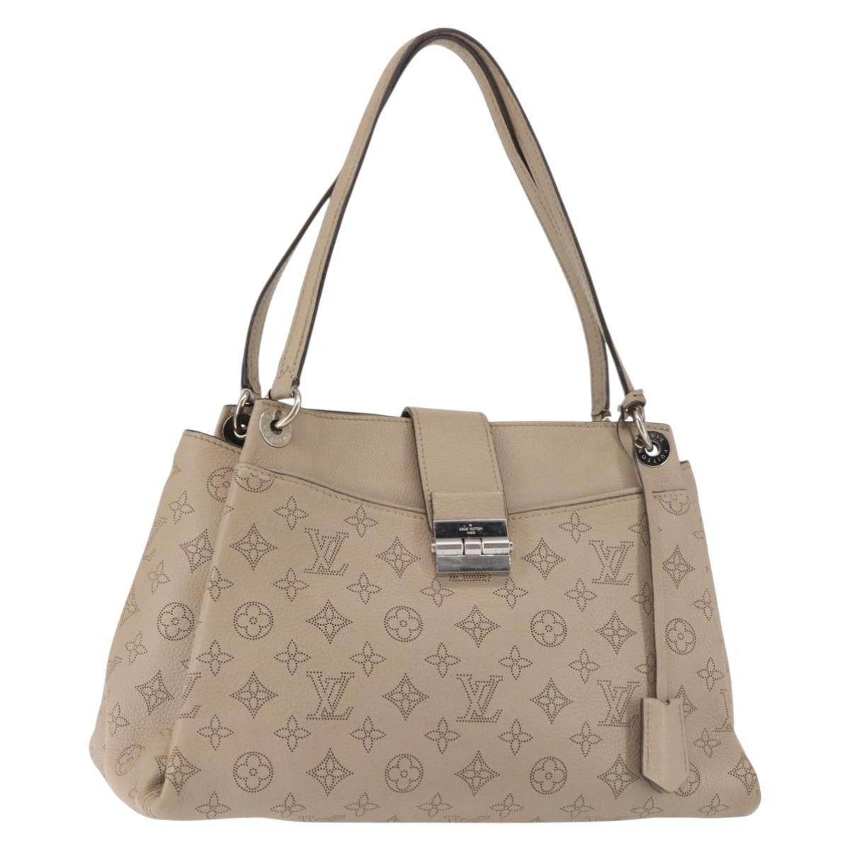 Louis Vuitton Sevres Handbag Mahina Leather, BEIGE, LEATHER, Handbag