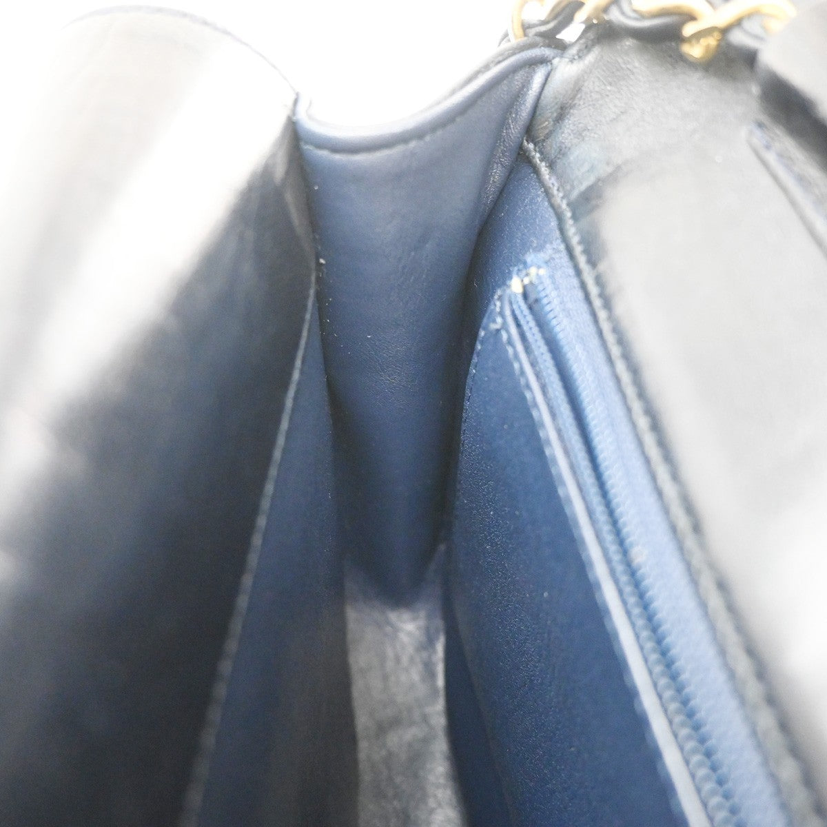 Chanel Vintage Flap Bag Leather, BLACK, LEATHER, Shoulder bag