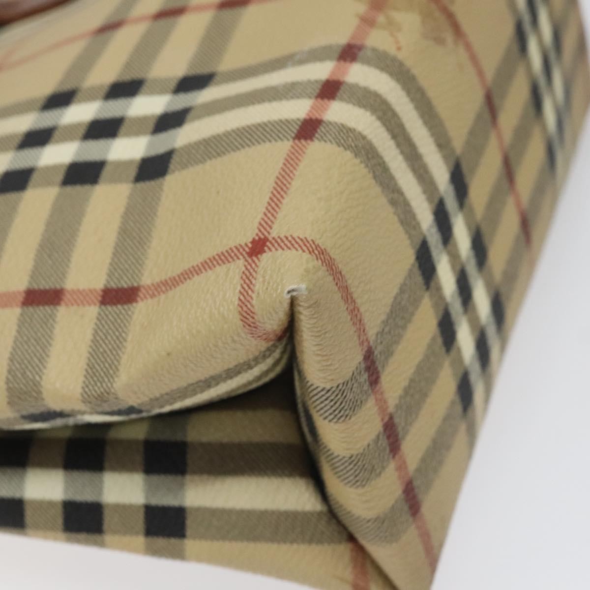 Burberry Top Handle Tote Haymarket Coated Canvas, BEIGE, CANVAS, Handbag