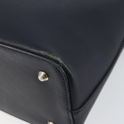 Burberry Vintage Shoulder Bag Leather, NAVY, LEATHER, Shoulder bag