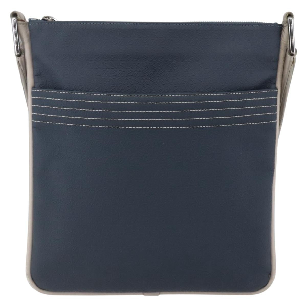 Loewe Anagram Shoulder Bag Canvas, NAVY, PVC, Shoulder bag