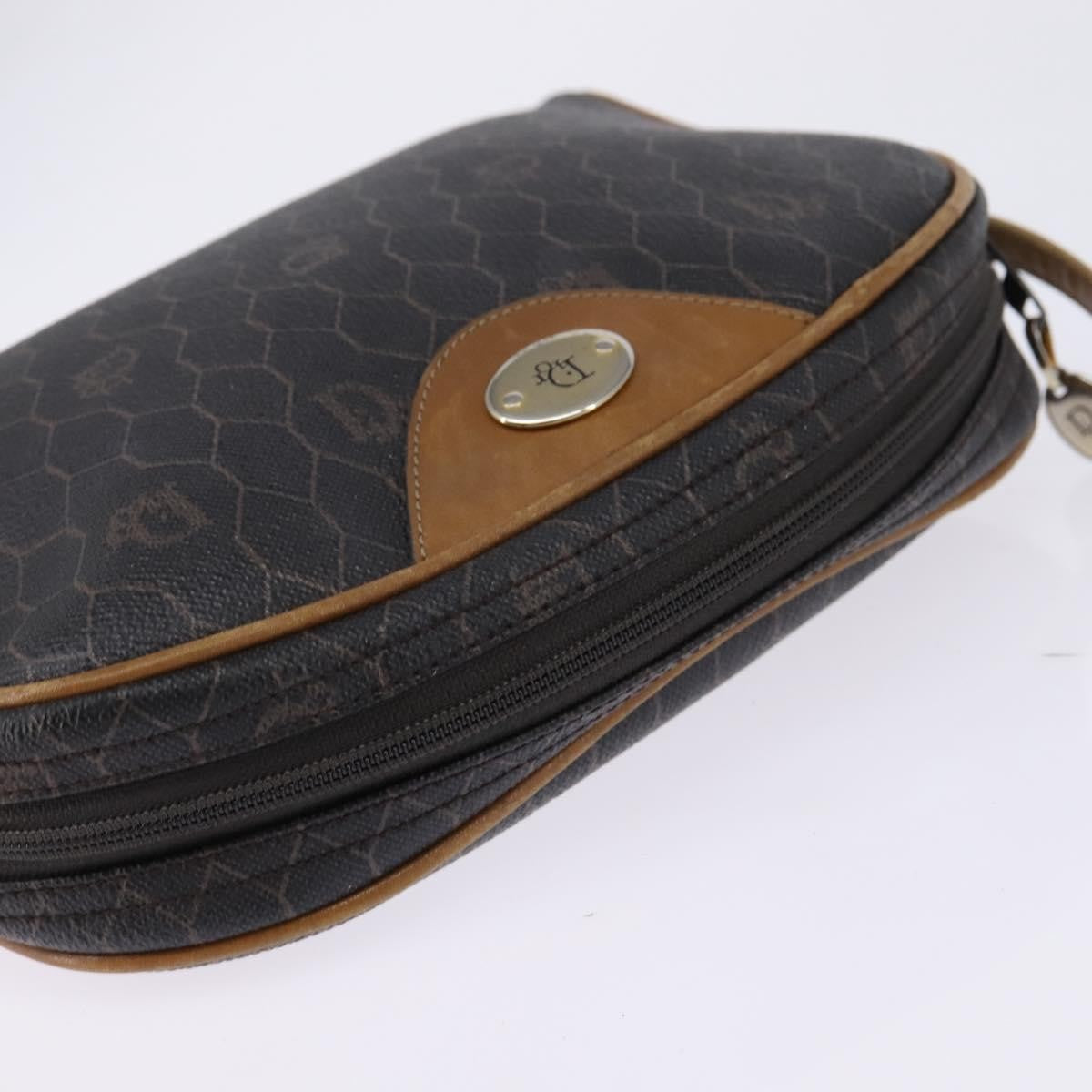 Christian Dior Vintage Honeycomb Shoulder Bag Canvas, BLACK, CANVAS, Shoulder bag