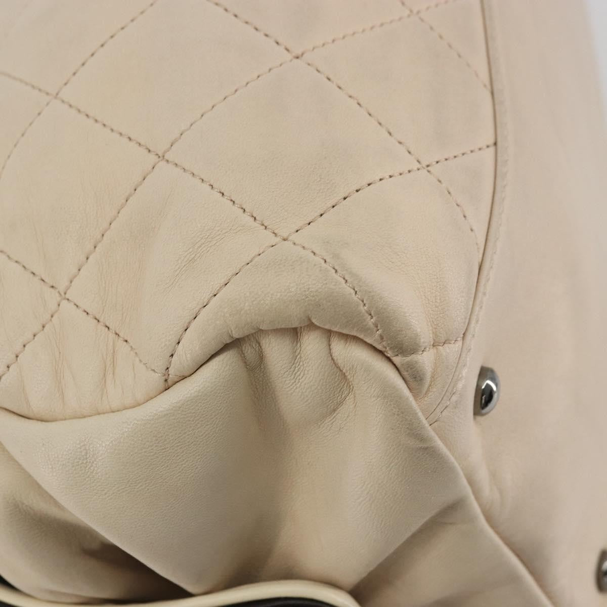 Chanel Matelassé Lambskin leather, Neutral, Leather, Handbag