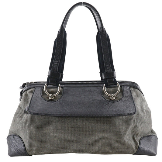 Bottega Veneta Vintage handbag Leather, GRAY, CANVAS, Handbag