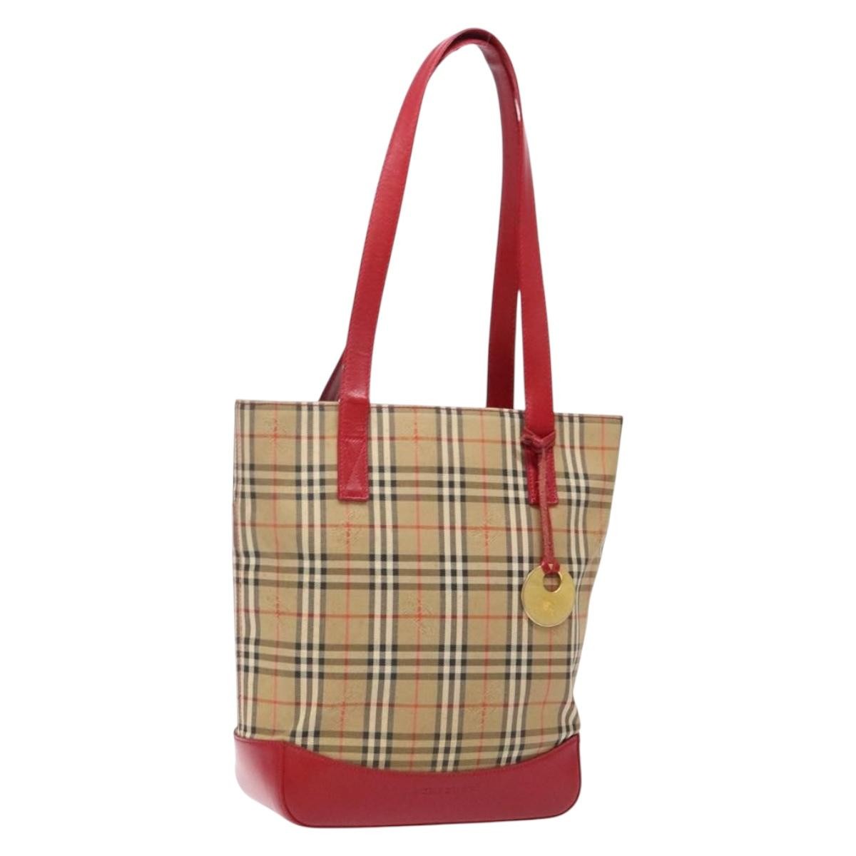 Burberry Nova Check Tote canvas check pattern, BEIGE, CANVAS, Tote bag