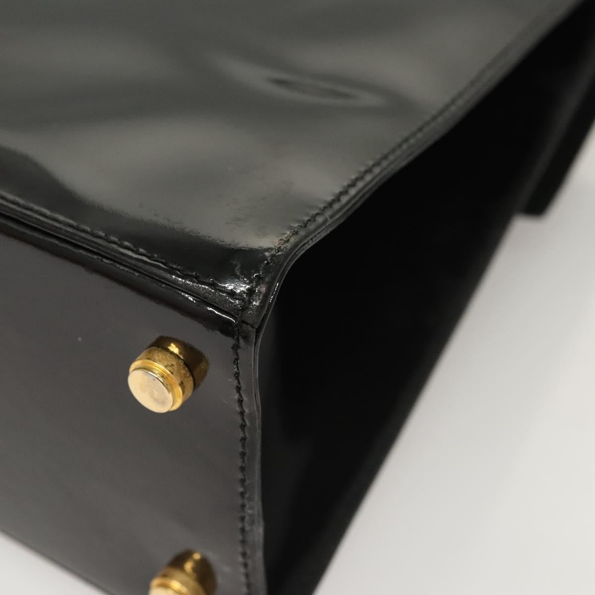 Salvatore Ferragamo Vintage Handbag Patent leather, BLACK, LEATHER, Handbag