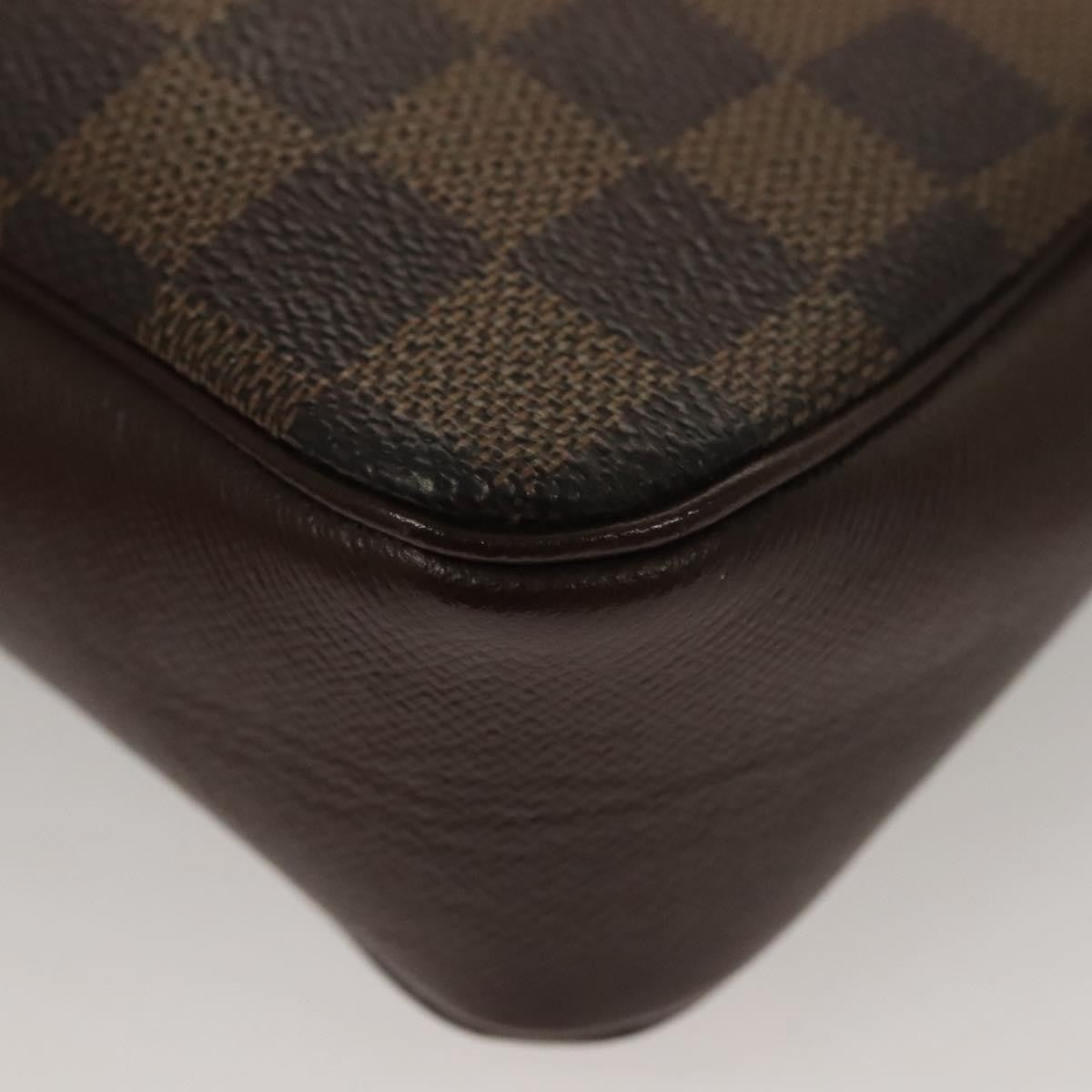 Louis Vuitton Trousse Make Up Bag Damier, BROWN, CANVAS, Clutche & pouche