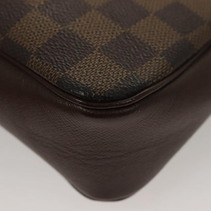 Louis Vuitton Trousse Make Up Bag Damier, BROWN, CANVAS, Clutche & pouche