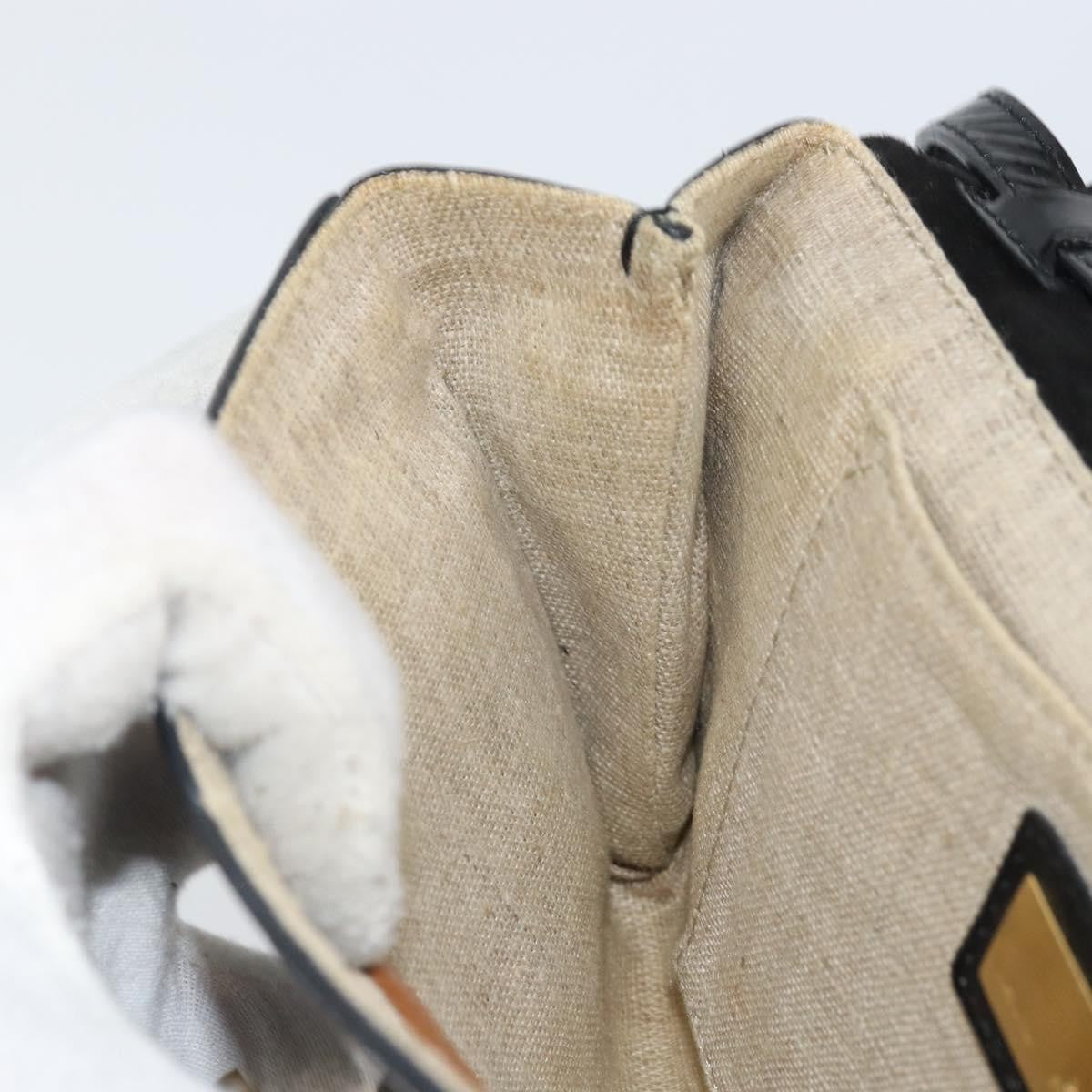 Fendi Vintage Shoulder Bag Enamel, BLACK, PATENT_LEATHER, Shoulder bag