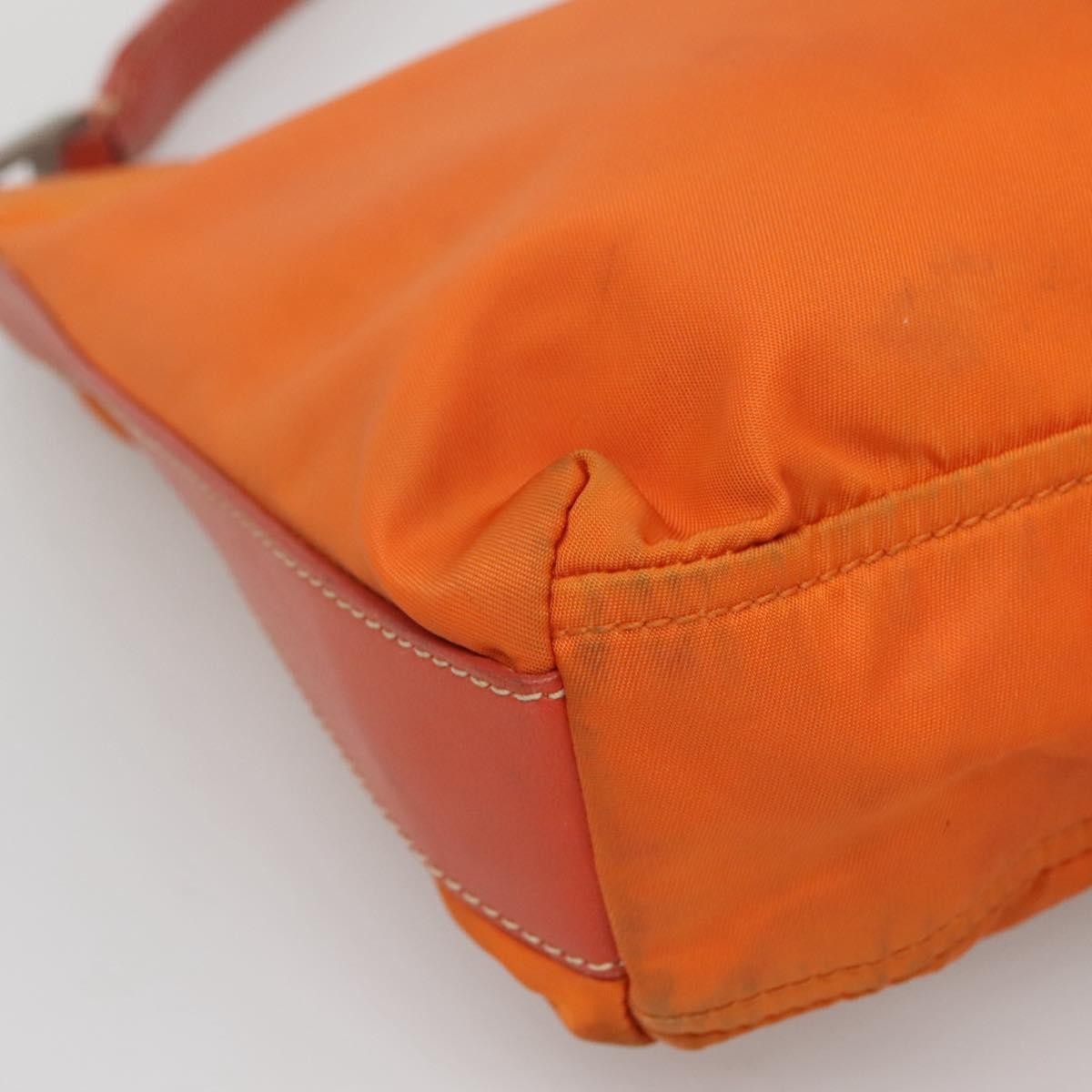Prada Zip Shoulder Bag Tessuto, ORANGE, NYLON, Shoulder bag