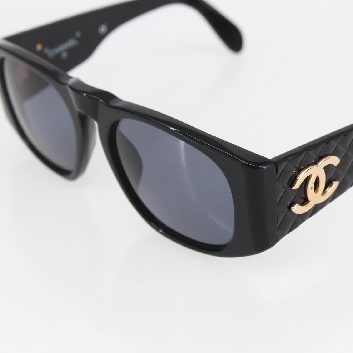 Chanel CC Logo Matelasse Sunglasses Eye Wear Plastic, Black, Plastic, Sunglasses
