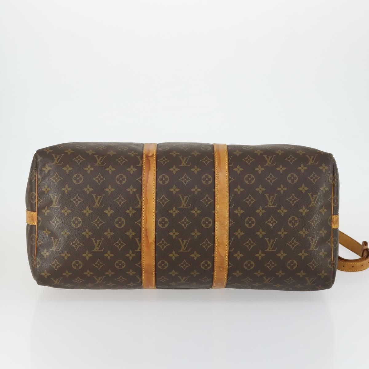 Louis Vuitton Keepall Bandouliere Bag Monogram Canvas, BROWN, CANVAS, Travel bag