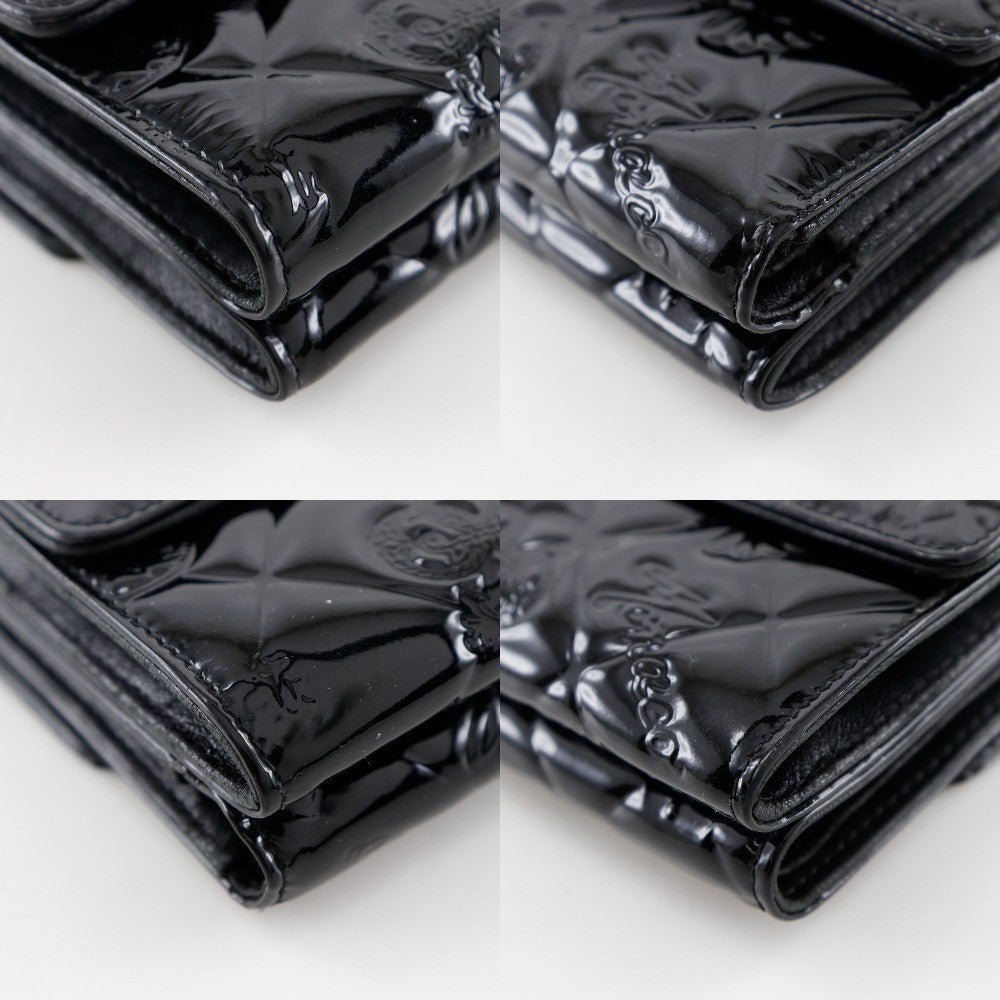 Chanel Bi-Fold Wallet Quilted Patent, BLACK, PATENT_LEATHER, Wallets