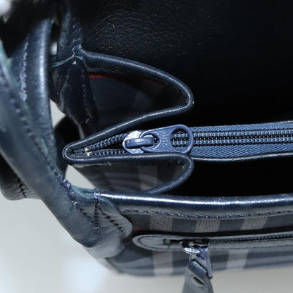 Burberry Nova Check Tote Leather, NAVY, CANVAS, Tote bag