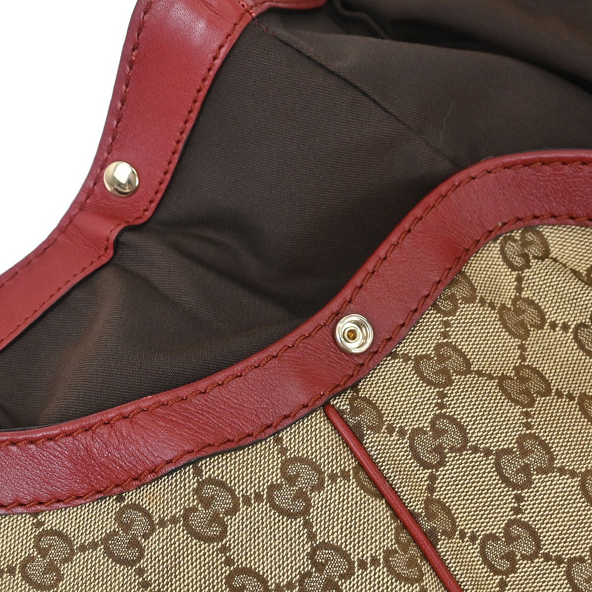 Gucci Sukey Tote GG Canvas with Leather, BROWN, CANVAS, Tote bag