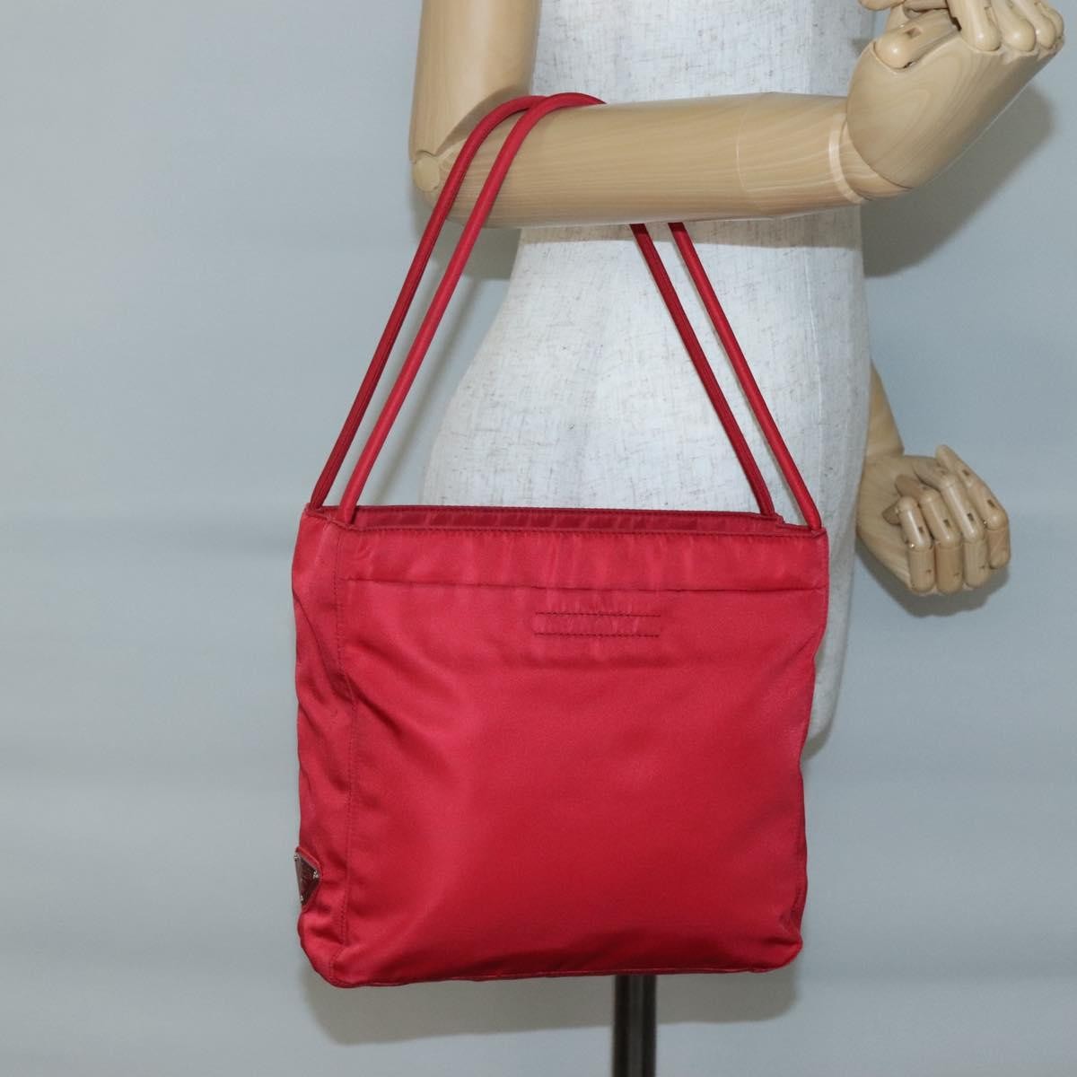Prada Vintage Tote Tessuto, RED, NYLON, Tote bag