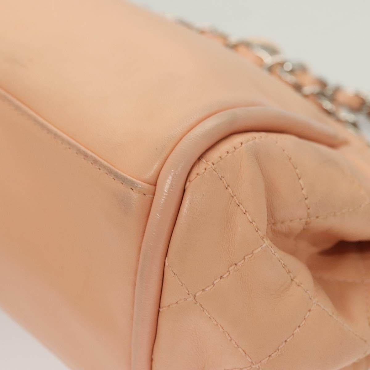 Chanel Kisslock Accordion Handbag Leather, PINK, LEATHER, Shoulder bag